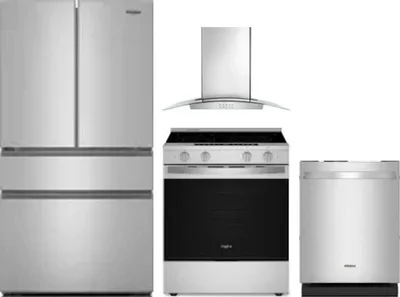4 Piece Package Includes Refrigerator, Range, Hood And Dishwasher