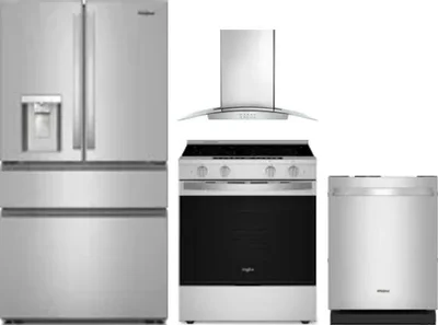 4 Piece Package Includes Refrigerator, Range, Hood And Dishwasher