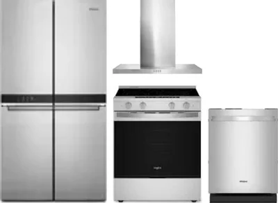 4 Piece Package Includes Refrigerator, Range, Hood And Dishwasher