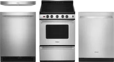 4 Piece Package Includes Refrigerator, Range, Hood And Dishwasher