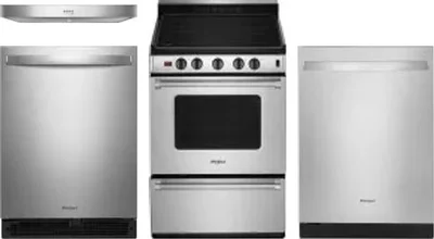 4 Piece Package Includes Refrigerator, Range, Hood And Dishwasher