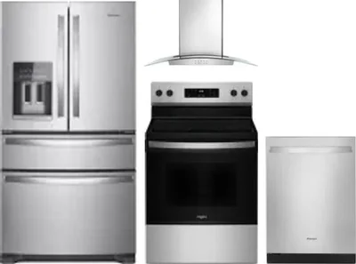 4 Piece Package Includes Refrigerator, Range, Hood And Dishwasher