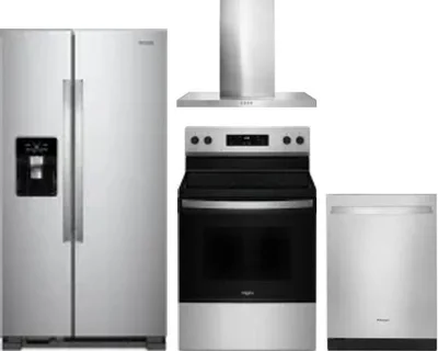 4 Piece Package Includes Refrigerator, Range, Hood And Dishwasher