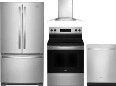 4 Piece Package Includes Refrigerator, Range, Hood And Dishwasher