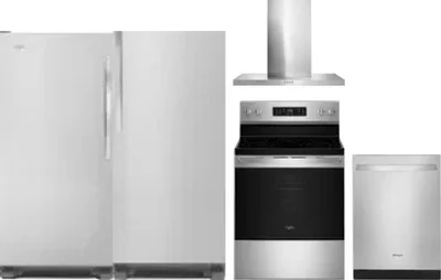 5 Piece Package Includes Refrigerator, Freezer, Range, Hood And Dishwasher