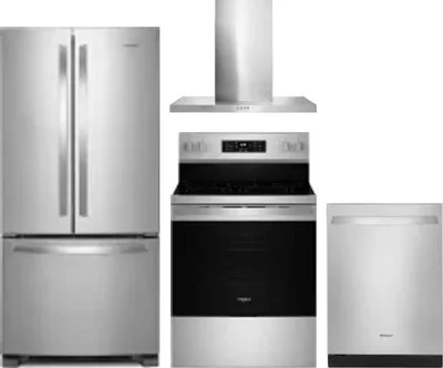 4 Piece Package Includes Refrigerator, Range, Hood And Dishwasher
