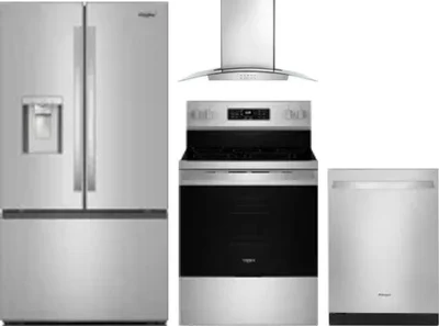 4 Piece Package Includes Refrigerator, Range, Hood And Dishwasher