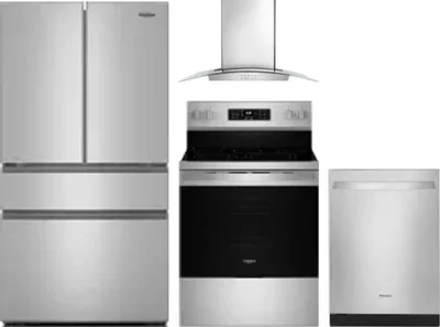 4 Piece Package Includes Refrigerator, Range, Hood And Dishwasher