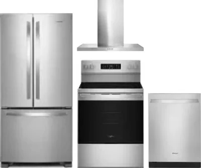 4 Piece Package Includes Refrigerator, Range, Hood And Dishwasher