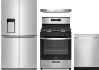 4 Piece Package Includes Refrigerator, Range, Hood And Dishwasher