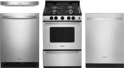 4 Piece Package Includes Refrigerator, Range, Hood And Dishwasher