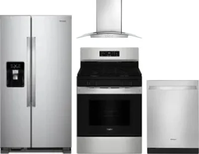 4 Piece Package Includes Refrigerator, Range, Hood And Dishwasher