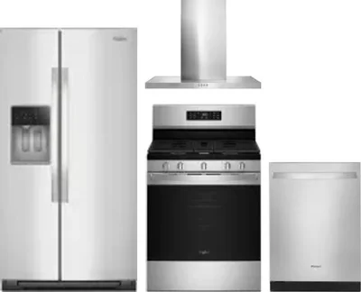 4 Piece Package Includes Refrigerator, Range, Hood And Dishwasher