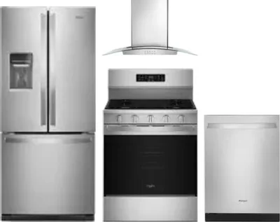 4 Piece Package Includes Refrigerator, Range, Hood And Dishwasher