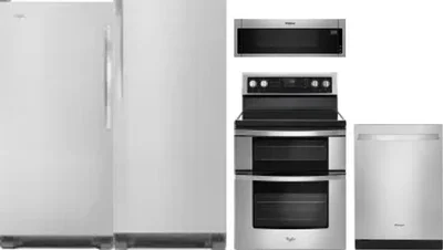 5 Piece Package Includes Refrigerator, Freezer, Range, Microwave And Dishwasher