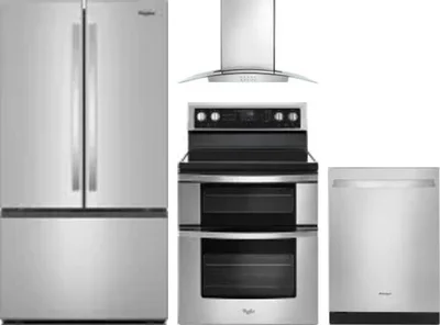 4 Piece Package Includes Refrigerator, Range, Hood And Dishwasher
