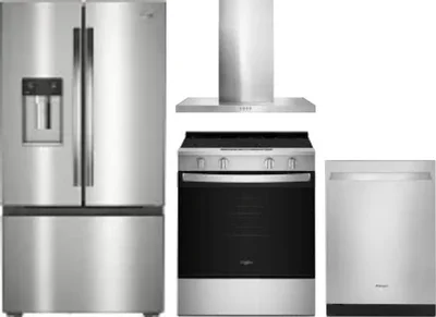 4 Piece Package Includes Refrigerator, Range, Hood And Dishwasher