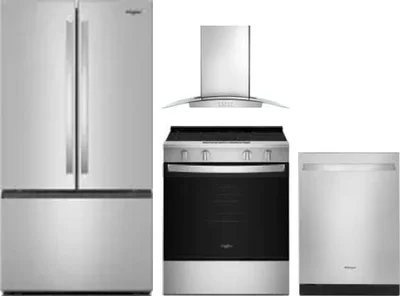 4 Piece Package Includes Refrigerator, Range, Hood And Dishwasher