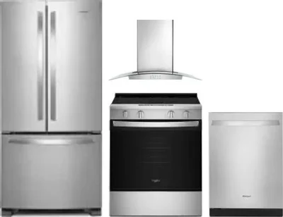 4 Piece Package Includes Refrigerator, Range, Hood And Dishwasher