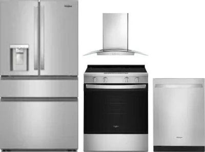 4 Piece Package Includes Refrigerator, Range, Hood And Dishwasher