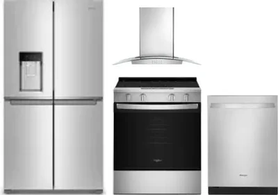 4 Piece Package Includes Refrigerator, Range, Hood And Dishwasher