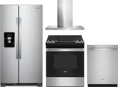 4 Piece Package Includes Refrigerator, Range, Hood And Dishwasher