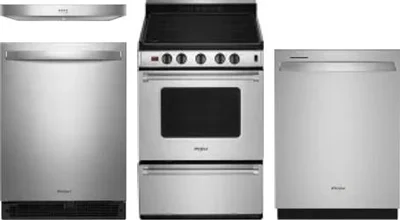 4 Piece Package Includes Refrigerator, Range, Hood And Dishwasher