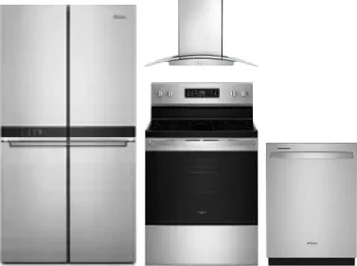 4 Piece Package Includes Refrigerator, Range, Hood And Dishwasher