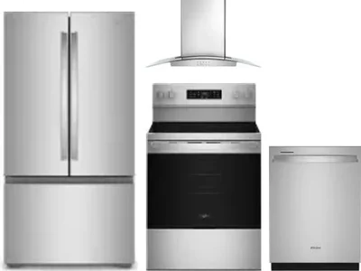 4 Piece Package Includes Refrigerator, Range, Hood And Dishwasher