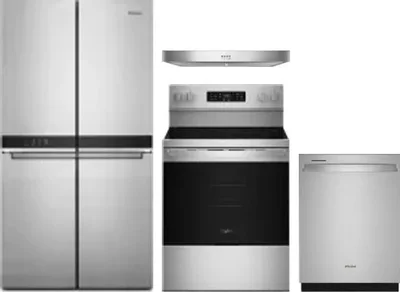 4 Piece Package Includes Refrigerator, Range, Hood And Dishwasher