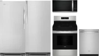 5 Piece Package Includes Refrigerator, Freezer, Range, Microwave And Dishwasher