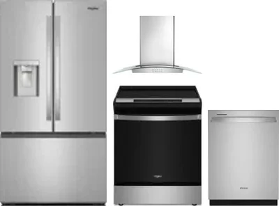 4 Piece Package Includes Refrigerator, Range, Hood And Dishwasher