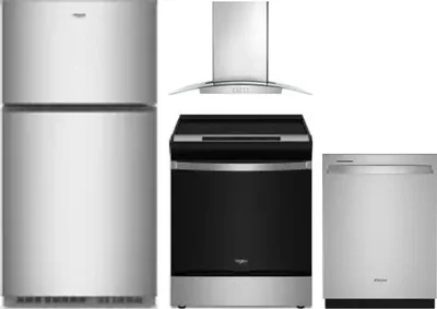 4 Piece Package Includes Refrigerator, Range, Hood And Dishwasher