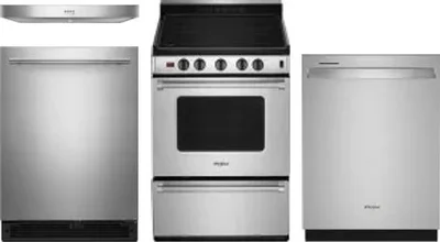 4 Piece Package Includes Refrigerator, Range, Hood And Dishwasher