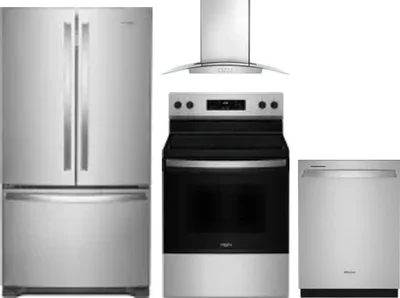4 Piece Package Includes Refrigerator, Range, Hood And Dishwasher
