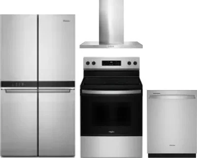 4 Piece Package Includes Refrigerator, Range, Hood And Dishwasher