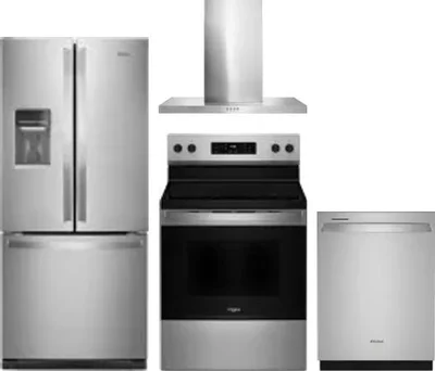 4 Piece Package Includes Refrigerator, Range, Hood And Dishwasher