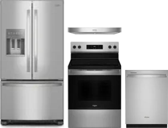 4 Piece Package Includes Refrigerator, Range, Hood And Dishwasher