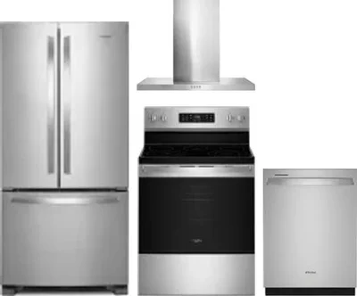 4 Piece Package Includes Refrigerator, Range, Hood And Dishwasher
