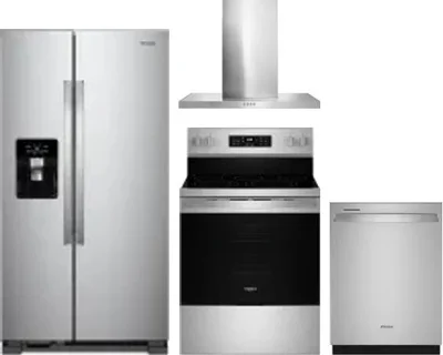 4 Piece Package Includes Refrigerator, Range, Hood And Dishwasher