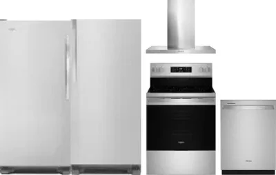 5 Piece Package Includes Refrigerator, Freezer, Range, Hood And Dishwasher