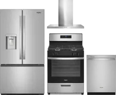 4 Piece Package Includes Refrigerator, Range, Hood And Dishwasher