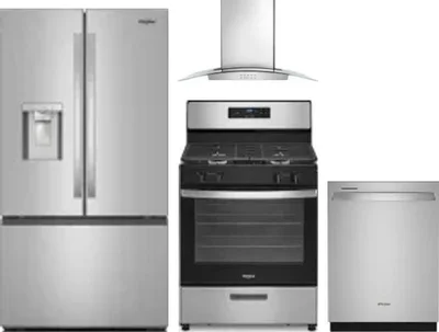 4 Piece Package Includes Refrigerator, Range, Hood And Dishwasher