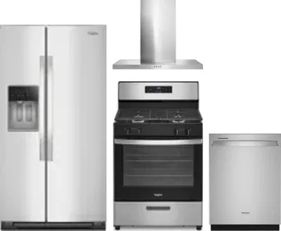 4 Piece Package Includes Refrigerator, Range, Hood And Dishwasher