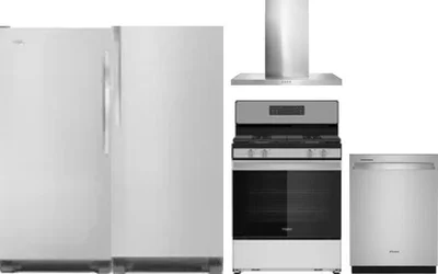 5 Piece Package Includes Refrigerator, Freezer, Range, Hood And Dishwasher