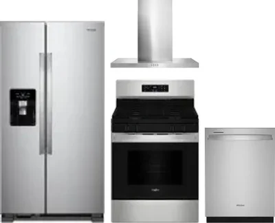 4 Piece Package Includes Refrigerator, Range, Hood And Dishwasher