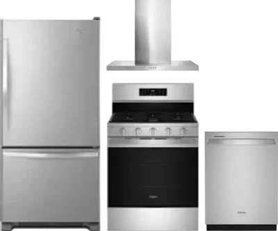 4 Piece Package Includes Refrigerator, Range, Hood And Dishwasher