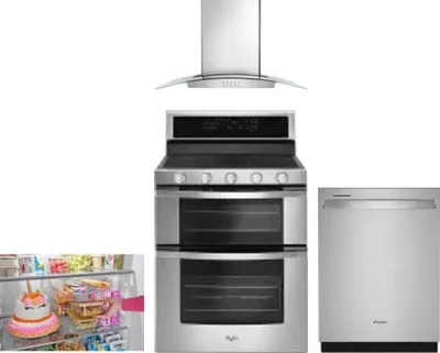 4 Piece Package Includes Refrigerator, Range, Hood And Dishwasher