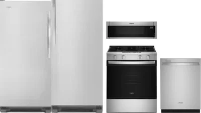 5 Piece Package Includes Refrigerator, Freezer, Range, Microwave And Dishwasher