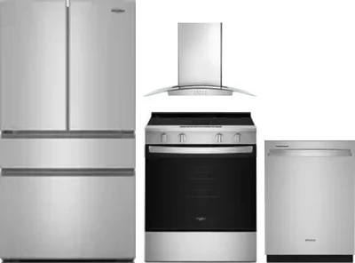 4 Piece Package Includes Refrigerator, Range, Hood And Dishwasher